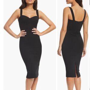 Dress the Population Nicole Sweetheart Neck Cocktail Dress - Midi (sz S ) - NEW